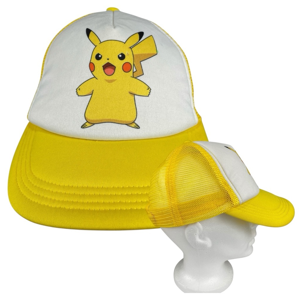 H&M Kids Pokemon Pikachu Trucker Mesh Hat with Adjustable Snap Back Size US 7/12